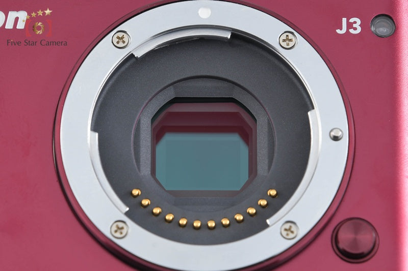 "Shutter count 1,336" Nikon 1 J3 Red 14.2 MP Mirrorless Digital Camera Body