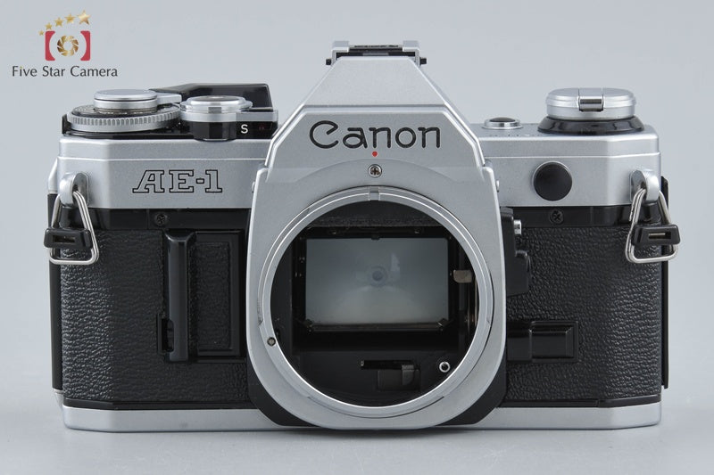 Canon AE-1 Silver 35mm SLR Film Camera + New FD 50mm f/1.4