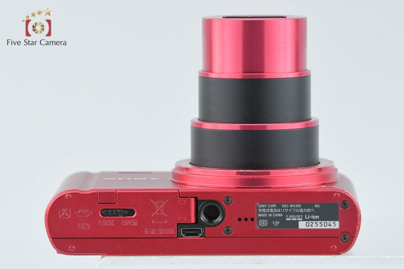 SONY Cyber-shot DSC-WX300 Red 18.2 MP Digital Camera [Multiple Languages]