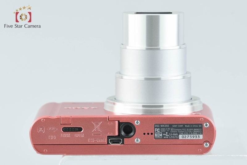Sony Cyber-Shot DSC-WX350 Pink 18.2 MP Digital Camera [Multiple Languages]