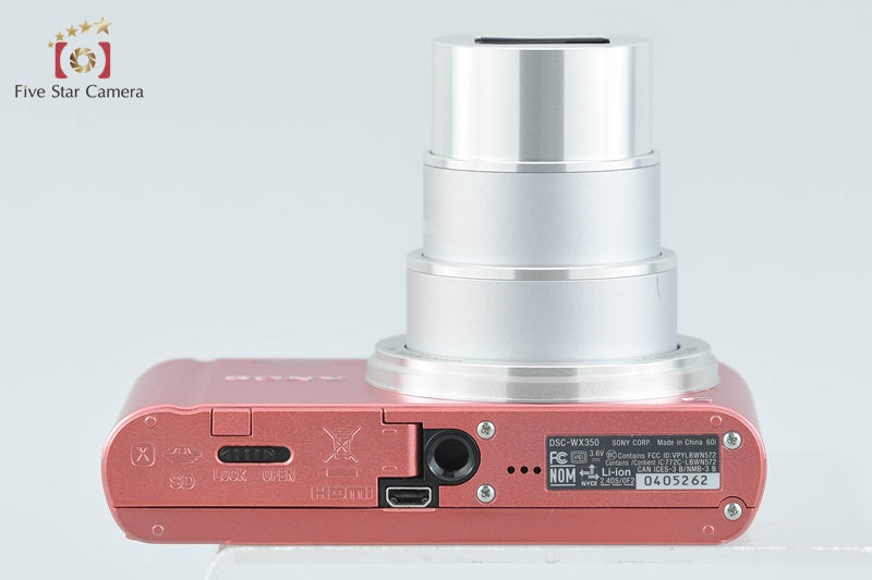 Sony Cyber-Shot DSC-WX350 Pink 18.2 MP Digital Camera [Multiple Languages]