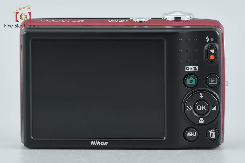Nikon COOLPIX L26 Red 16.1 MP Digital Camera w/ Box
