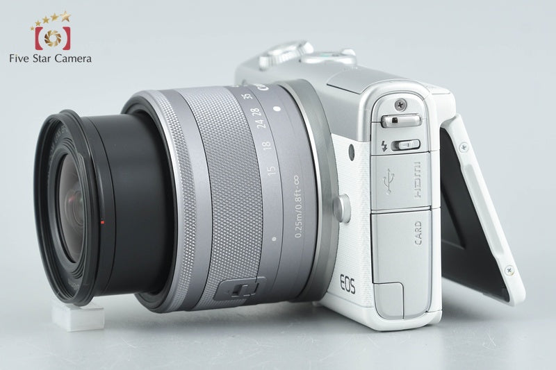 Canon EOS M100 White 24.2 MP Digital Camera EF-M 15-45 IS STM Lens