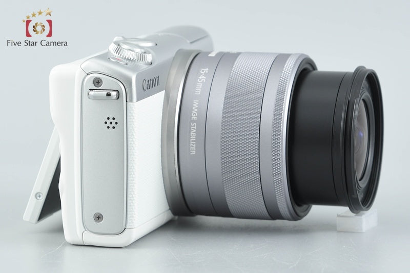 Canon EOS M100 White 24.2 MP Digital Camera EF-M 15-45 IS STM Lens