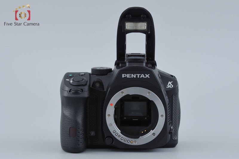 "Shutter count 3,264" PENTAX K-30 Black 16.3 MP DSLR Camera Body w/ Box