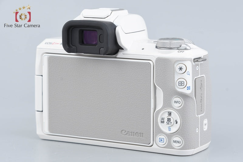 "Count 1,000" Canon EOS Kiss M / M50 White 24.0 MP 15-45 55-200 IS STM Lenses