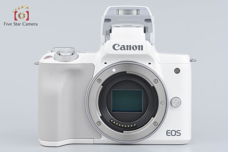 "Count 1,000" Canon EOS Kiss M / M50 White 24.0 MP 15-45 55-200 IS STM Lenses