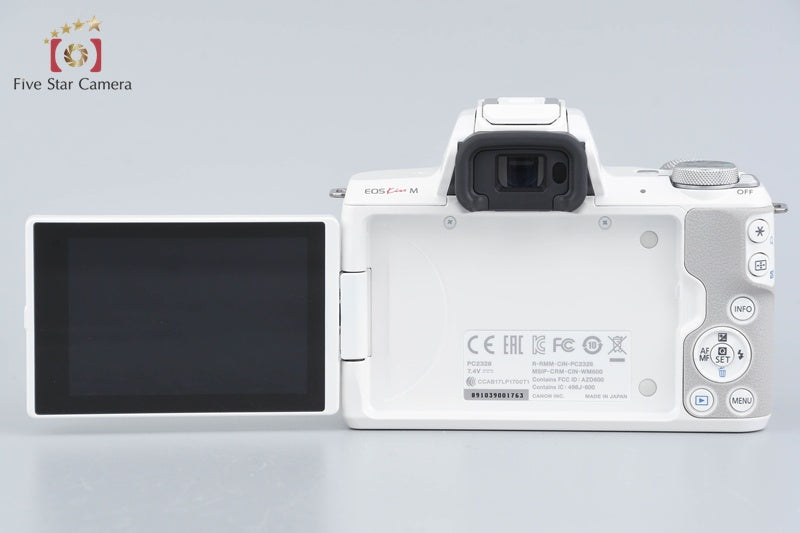 "Count 1,000" Canon EOS Kiss M / M50 White 24.0 MP 15-45 55-200 IS STM Lenses
