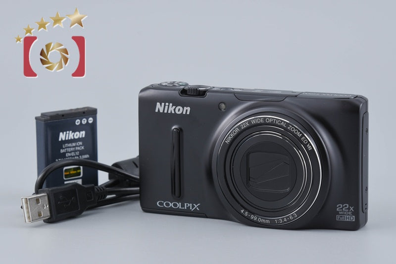Nikon COOLPIX S9500 Matte Black 18.1 MP Digital Camera