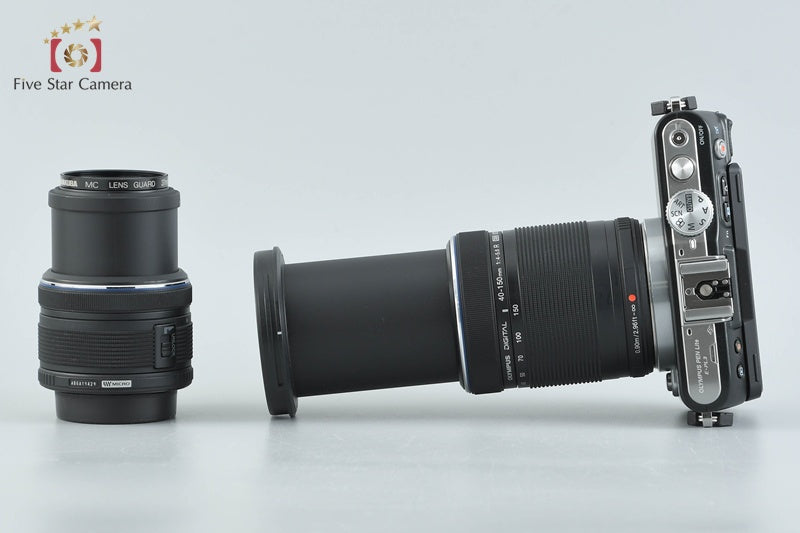 "Count 1,480" Olympus PEN Lite E-PL3 Black 12.3 MP 14-42 40-150 Lenses