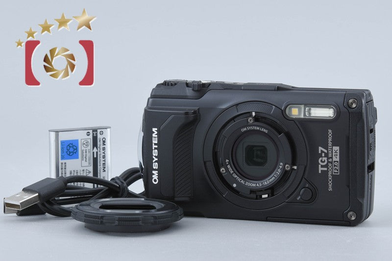 "Shutter count 233" OM SYSTEM Olympus Tough TG-7 Black 12.0 MP Digital Camera