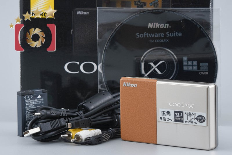 Nikon COOLPIX S70 Right Brown 12.1 MP Digital Camera w/ Box