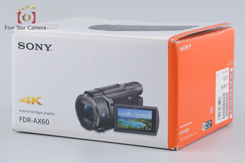 SONY HANDYCAM FDR-AX60 4K Digital Camcorder w/ Box [Japanese Language Only]