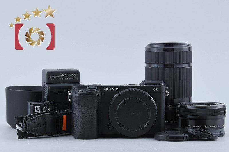 Sony α6400 ILCE-6400Y Black 24.2 MP 16-50 55-210 Lenses [Japanese Language Only]