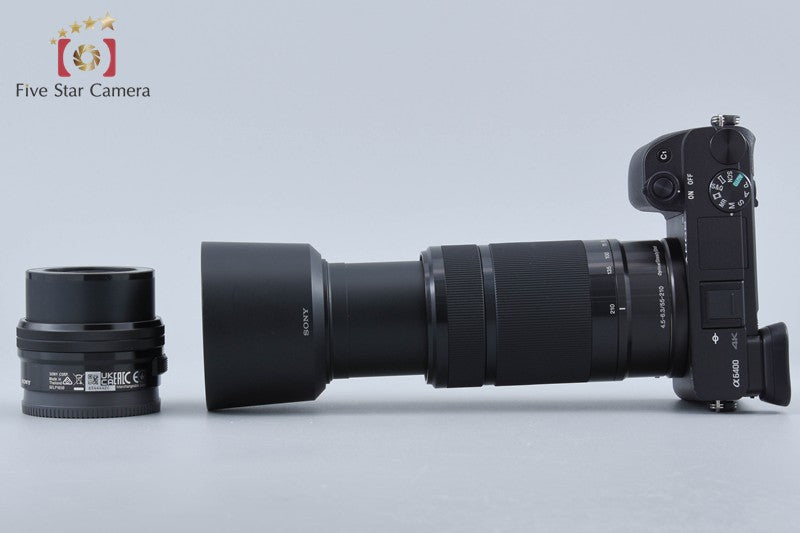 Sony α6400 ILCE-6400Y Black 24.2 MP 16-50 55-210 Lenses [Japanese Language Only]