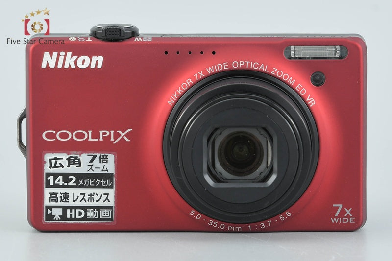 Nikon COOLPIX S6000 Flash Red 14.2 MP Digital Camera