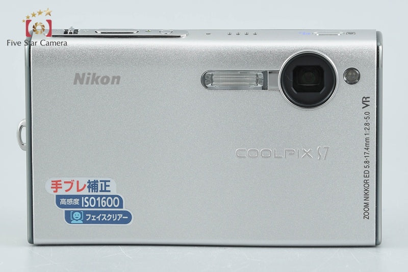 Nikon COOLPIX S7 Silver 7.1 MP Digital Camera w/ Box