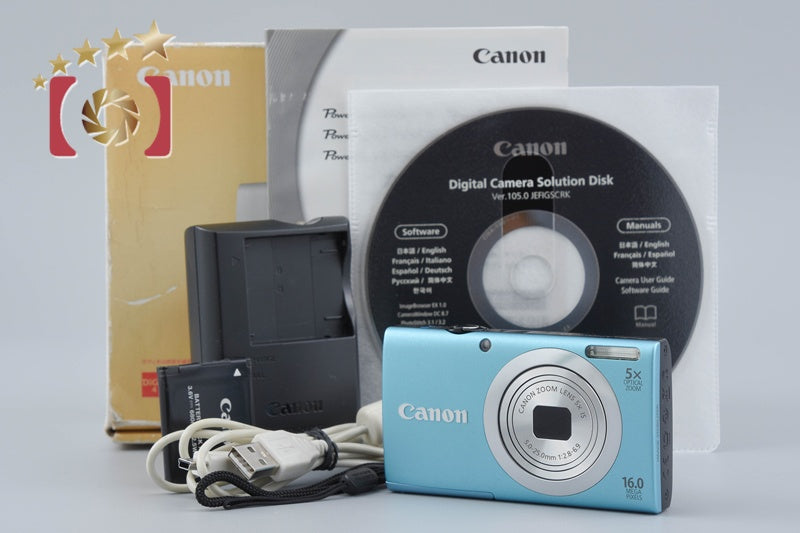 Canon PowerShot A2400 IS Blue 16.0 MP Digital Camera w/ Box