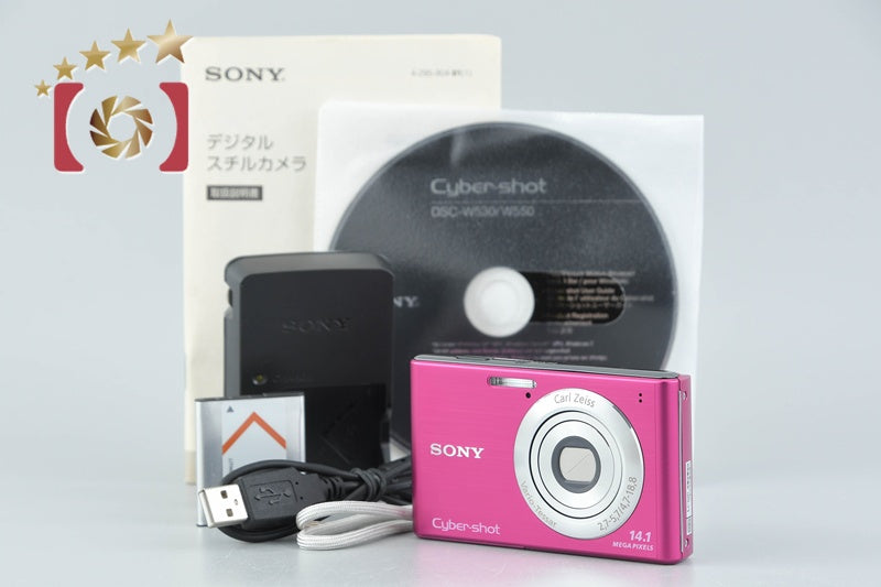 SONY Cyber-shot DSC-W550 Pink 14.1 MP Digital Camera [Japanese Language Only]