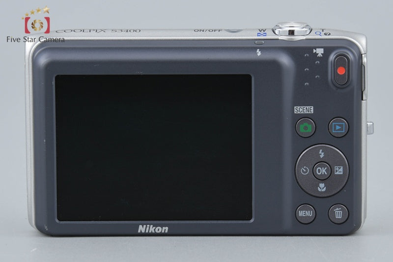 Nikon COOLPIX S3400 Crystal Silver 20.1 MP Digital Camera
