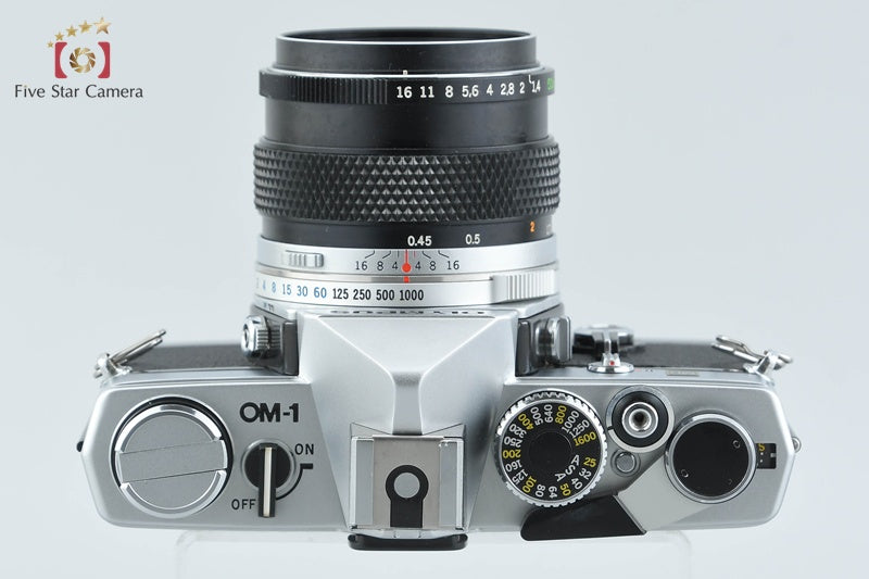 Olympus OM-1 Silver 35mm SLR Film Camera + G.ZUIKO AUTO-S 50mm f/1.4