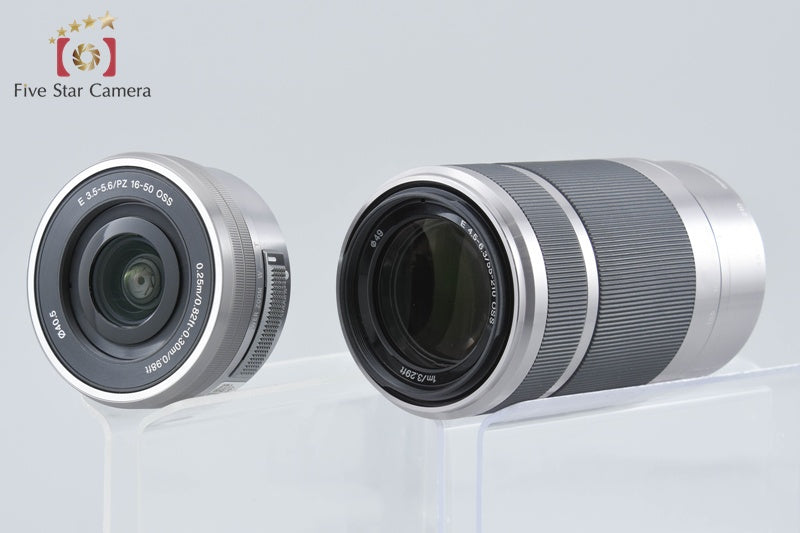 Sony α6000 ILCE-6000 White 24.3 MP 16-50 55-210 Lenses [Multiple Languages]