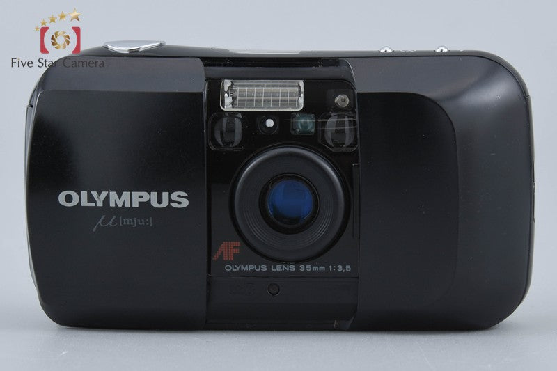 Olympus μ[mju:] Black 35mm Point & Shoot Film Camera