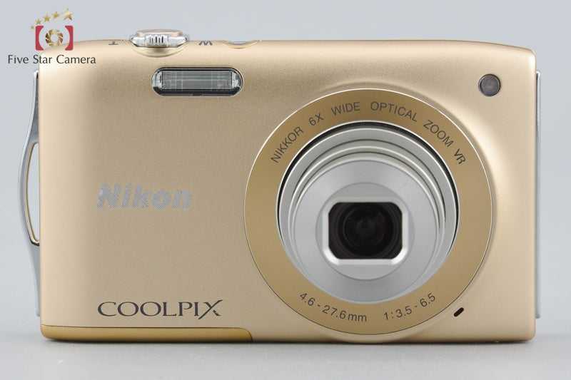 Nikon COOLPIX S3300 Sweet Gold 16.0 MP Digital Camera