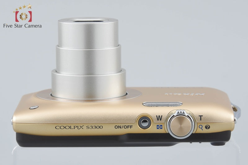 Nikon COOLPIX S3300 Sweet Gold 16.0 MP Digital Camera