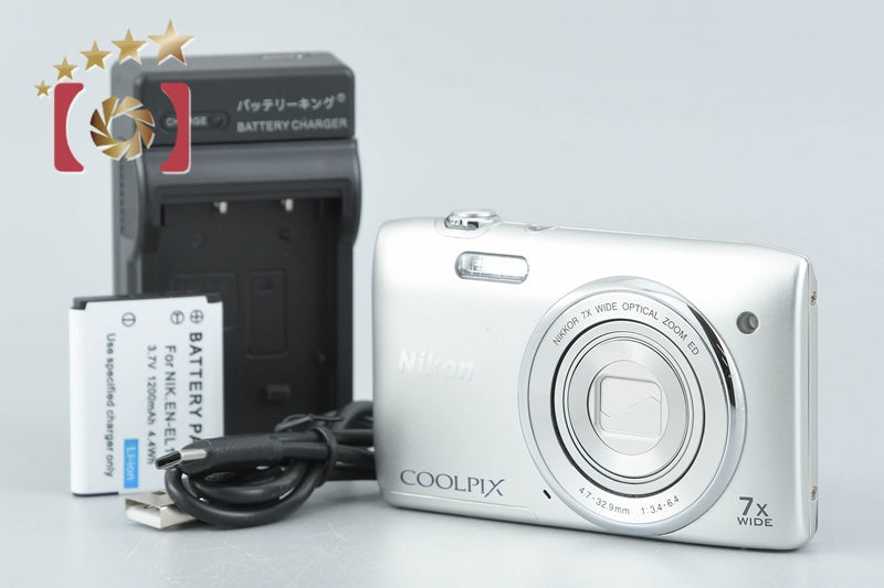 Nikon COOLPIX S3400 Crystal Silver 20.1 MP Digital Camera