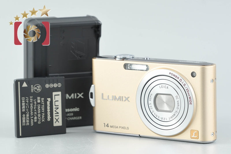 Panasonic LUMIX DMC-FX66 Gold 14.1 MP Digital Camera [Japanese Language Only]