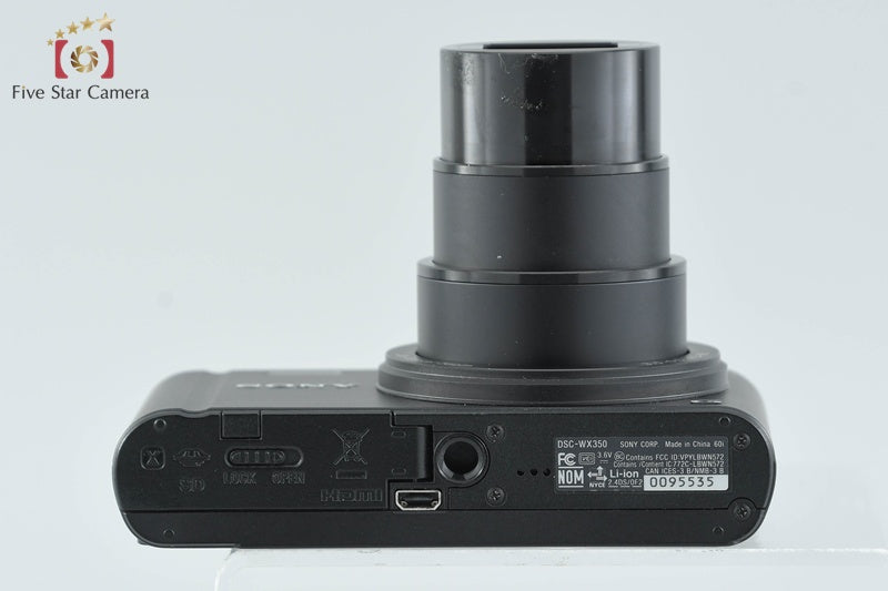 Sony Cyber-Shot DSC-WX350 Black 18.2 MP Digital Camera [Multiple Languages]