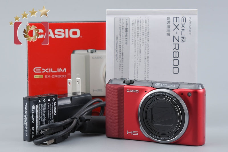 Casio EXILIM EX-ZR800 Red 16.1 MP Digital Camera w/ Box