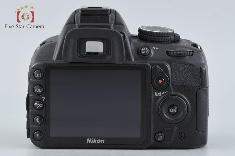 Count 5,423 Nikon D3100 Black 14.2 MP Digital SLR Camera 18-55 55-200 Lenses