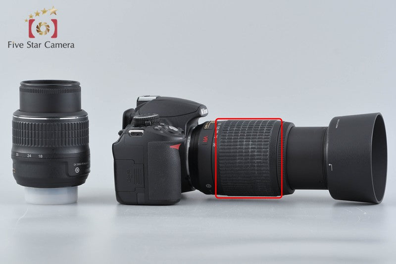 Count 5,423 Nikon D3100 Black 14.2 MP Digital SLR Camera 18-55 55-200 Lenses