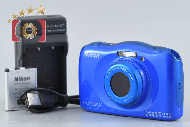 Nikon COOLPIX S33 Blue 13.2 MP Digital Camera