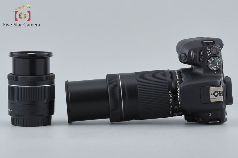 Canon EOS Kiss X9 / Rebel SL2 / 200D Black 24.2 MP 18-55 55-250 Lenses w/ Box