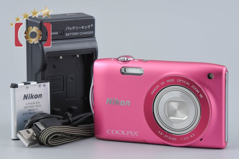 Nikon COOLPIX S3300 Strawberry Pink 16.0 MP Digital Camera