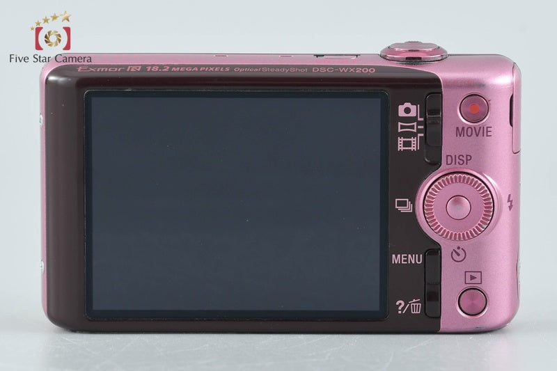 Sony Cyber-Shot DSC-WX200 Pink 18.2 MP Digital Camera [Japanese Language Only]