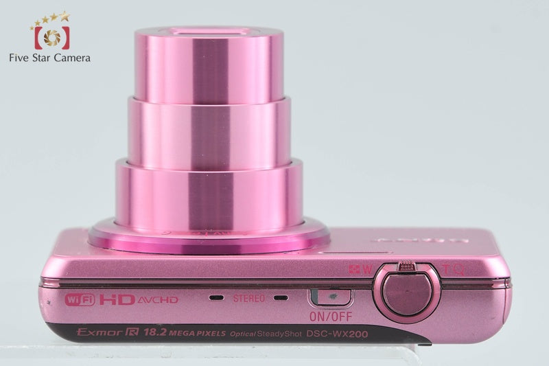 Sony Cyber-Shot DSC-WX200 Pink 18.2 MP Digital Camera [Japanese Language Only]
