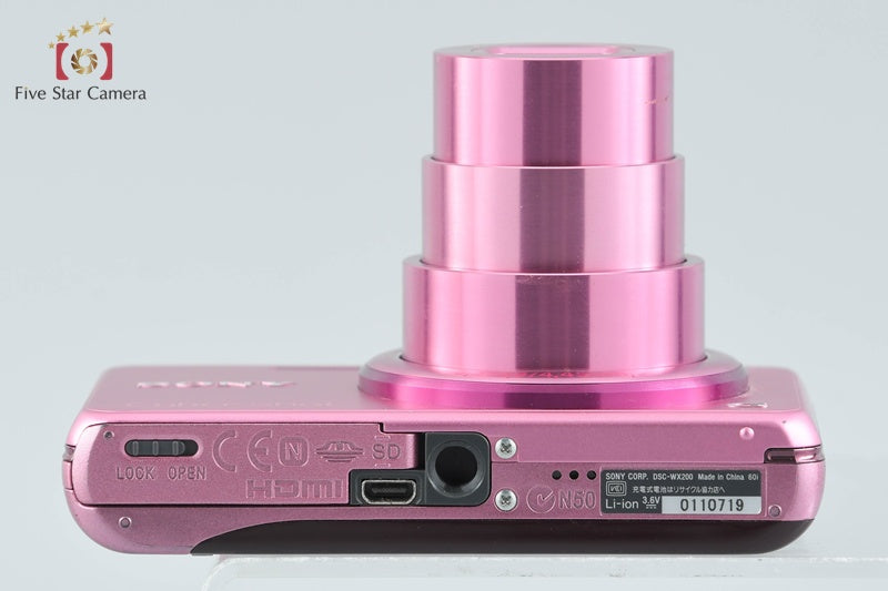 Sony Cyber-Shot DSC-WX200 Pink 18.2 MP Digital Camera [Japanese Language Only]