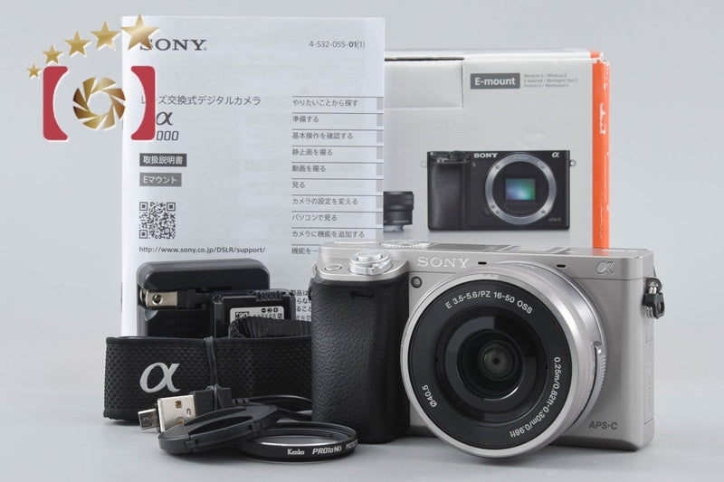 "Count 2,343" Sony ILCE-6000 Silver 24.3MP 16-50 Lens [Japanese Language Only]
