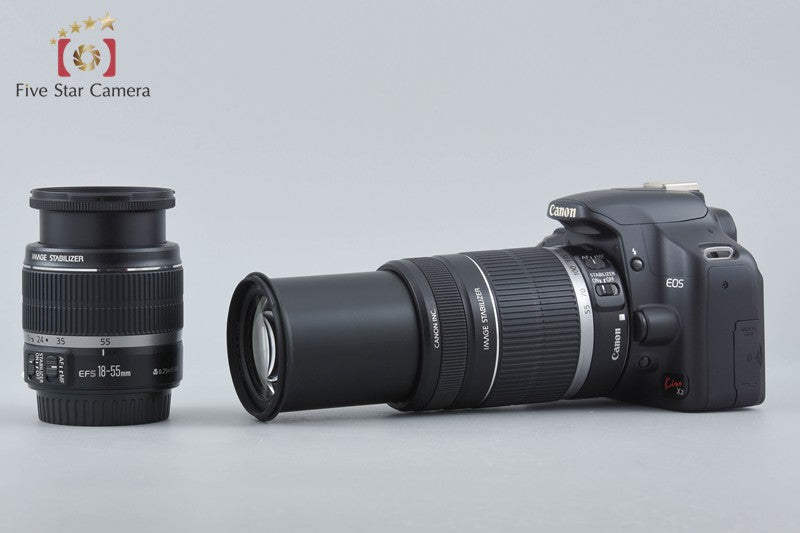 "Count 181" Canon EOS Kiss X2 / Rebel XSi / 450D 12.2MP 18-55 55-250 Lens w/ Box