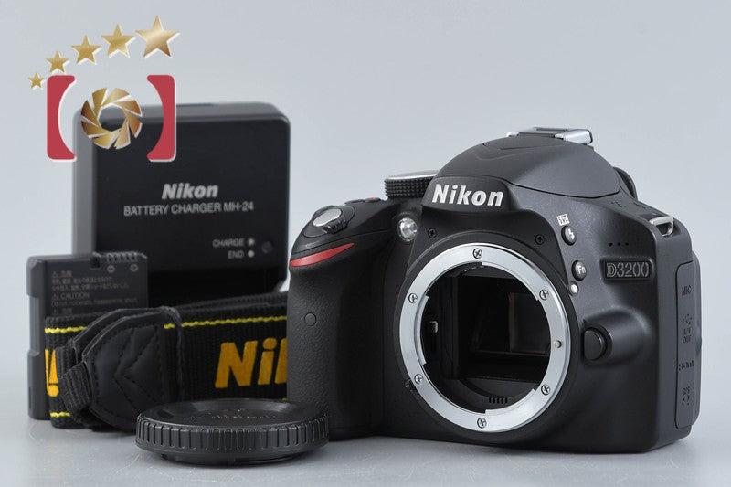 "Shutter count 4,511" Nikon D3200 Black 24.2 MP Digital SLR Camera Body
