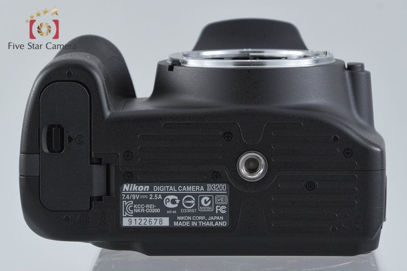 "Shutter count 4,511" Nikon D3200 Black 24.2 MP Digital SLR Camera Body