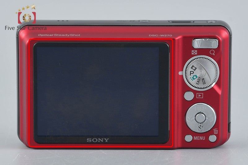 Sony Cyber-Shot DSC-W270 Red 12.1 MP Digital Camera [Japanese Language Only]