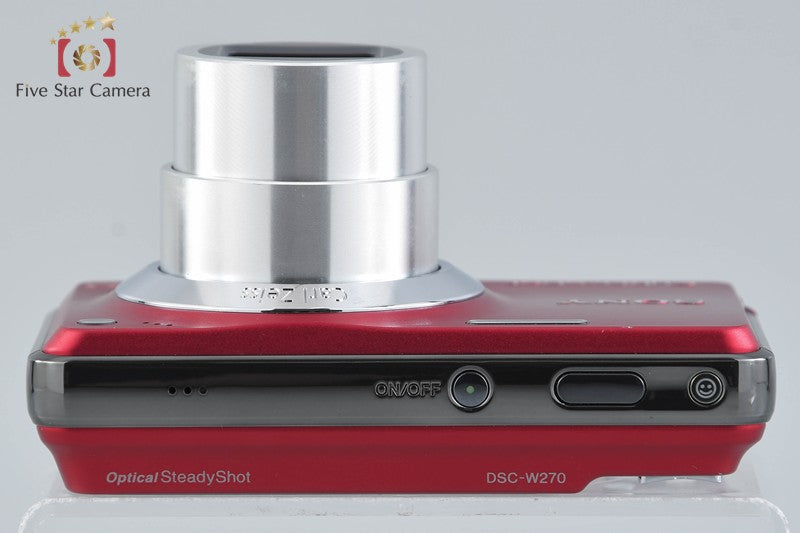 Sony Cyber-Shot DSC-W270 Red 12.1 MP Digital Camera [Japanese Language Only]