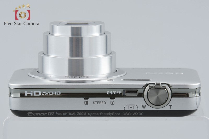 Sony Cyber-Shot DSC-WX30 Silver 16.2 MP Digital Camera [Japanese Language Only]
