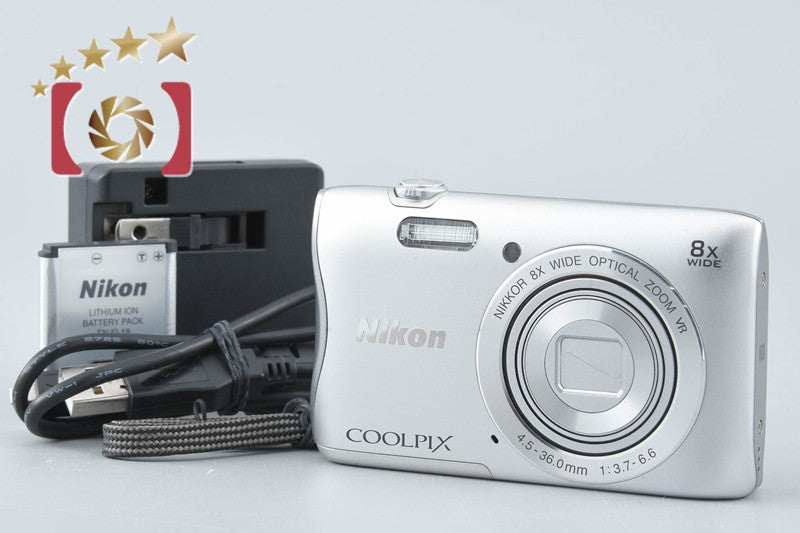 Nikon COOLPIX S3700 Silver 20.1 MP Digital Camera