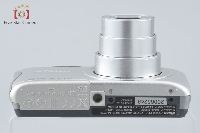 Nikon COOLPIX S3700 Silver 20.1 MP Digital Camera